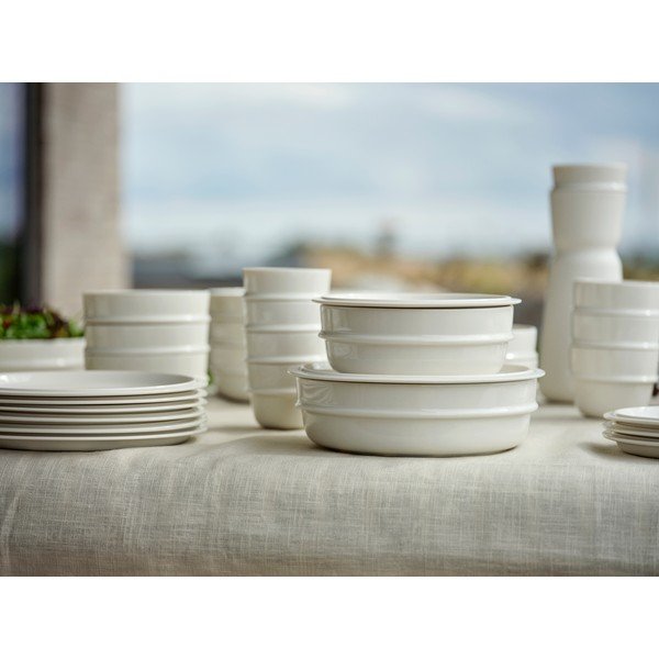 Krémszínű desszertes porcelán tányér ø 20 cm Eau – Zone-image-4