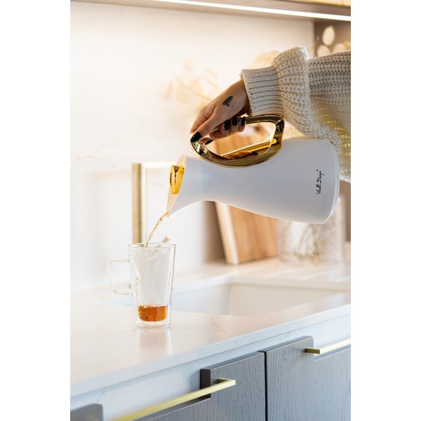 Fehér-aranyszínű termosz 1 l Alessia – Vialli Design-image-1