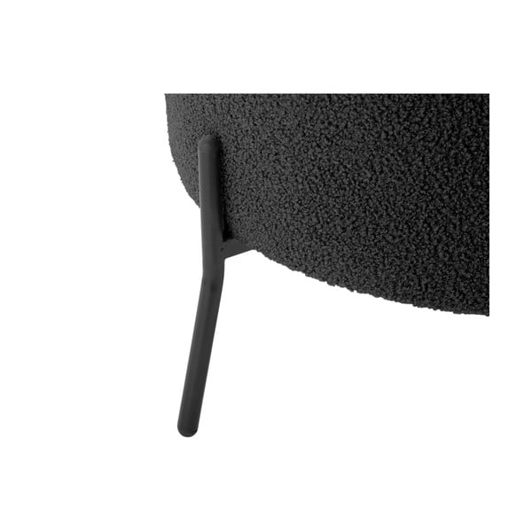 Fekete buklé fotel Noble – Leitmotiv-image-4