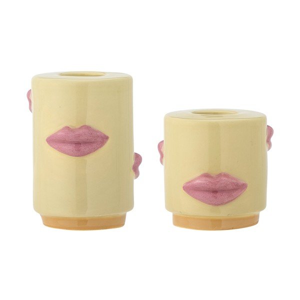 Kőedény gyertyatartó készlet 2 db-os Sassy – Bloomingville