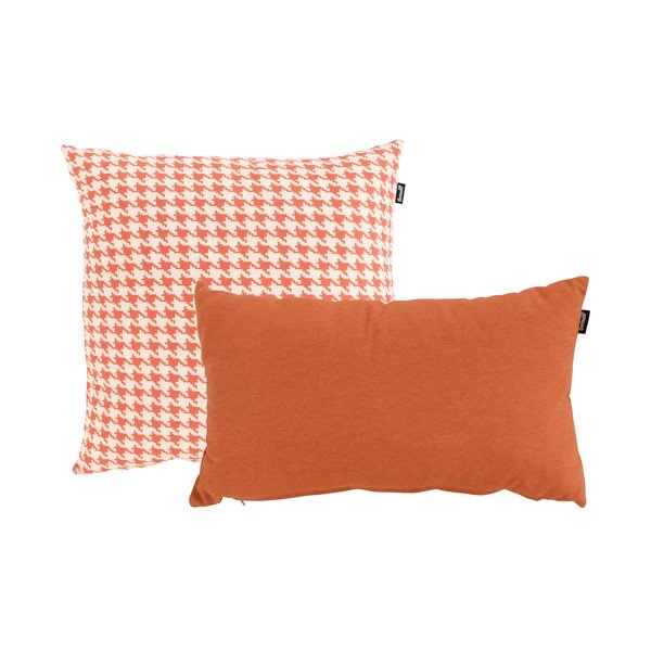 Poule narancssárga-fehér kültéri párna, 50 x 50 cm - Hartman-image-2