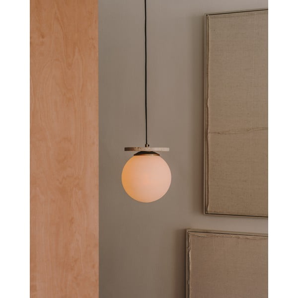 Fehér függőlámpa üveg búrával ø 20 cm Malachi – Kave Home-image-1