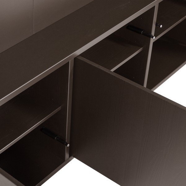 Sötétbarna borovi fenyő nappali bútor szett 160x215x40 cm Meggy – WOOOD-image-4