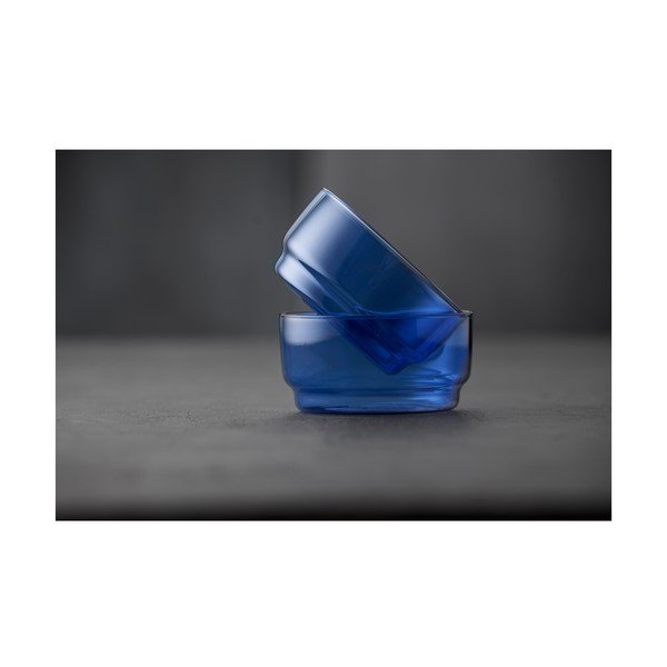 Kék üveg tálka szett 2 db-os 500 ml Torino – Lyngby Glas-image-4