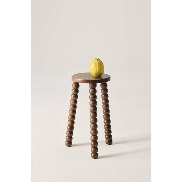Mangófa kerek tárolóasztal ø 30 cm Carbis – Jotex-image-1