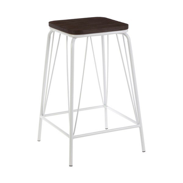 Fehér-sötét natúr színű szilfa ülőke District – Premier Housewares