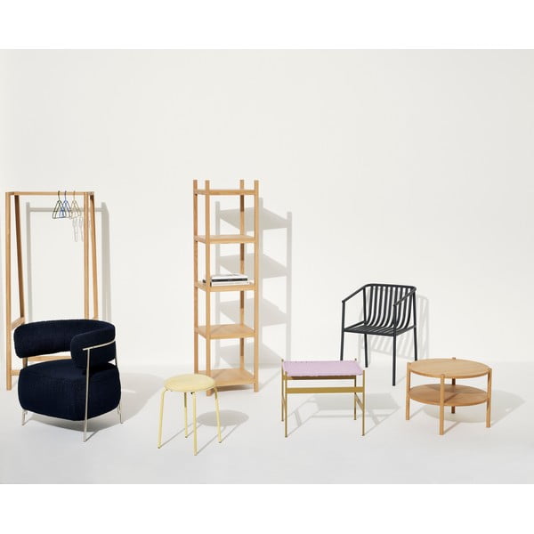 Natúr színű kerek dohányzóasztal tölgyfa dekorral ø 60 cm Acorn – Hübsch-image-2