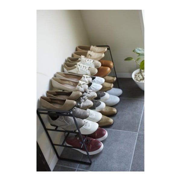 Maebashi fekete állítható cipőtartó, 3 szintes - YAMAZAKI-image-4