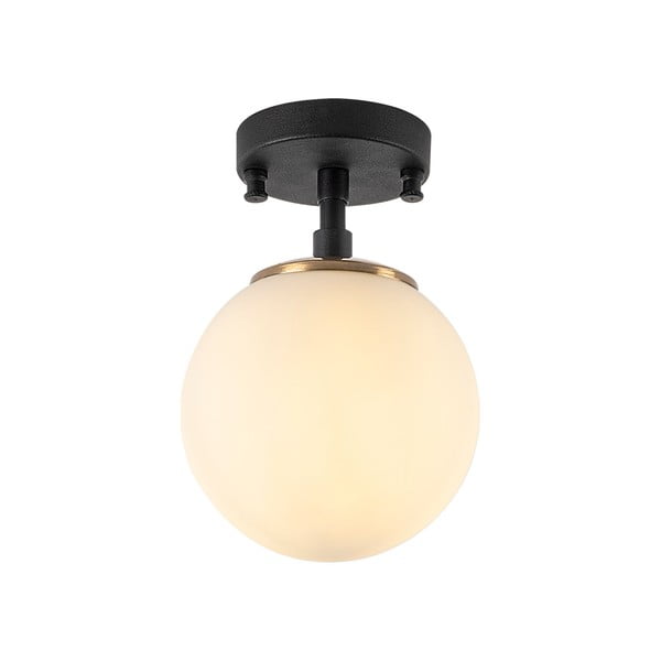 Fekete-fehér mennyezeti lámpa üveg búrával ø 15 cm Atmaca – Opviq lights