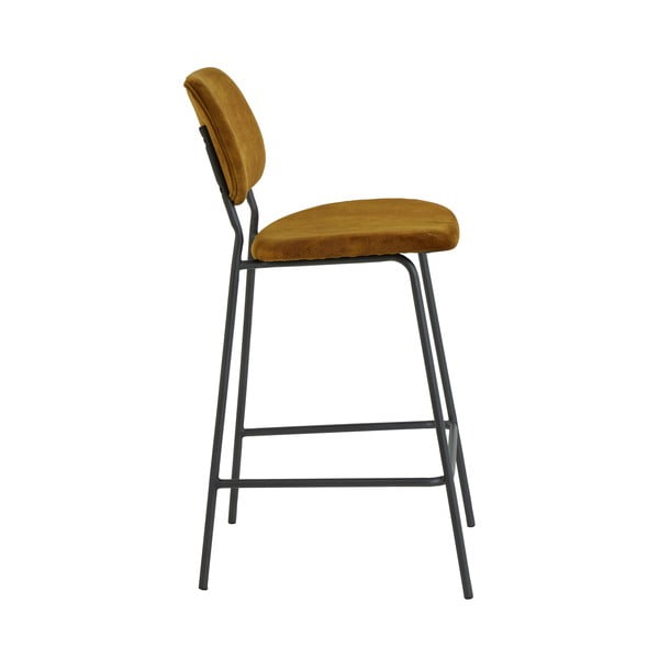 Mustársárga bársony bárszék 92 cm Emma – Light & Living-image-2