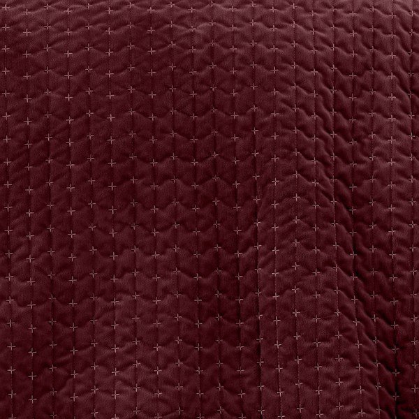 Borvörös bársony steppelt ágytakaró 240x260 cm Attica Velvet – Bianca-image-2