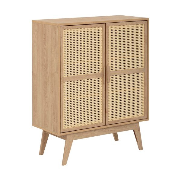 Natúr színű szekrény tölgyfa dekorral 87x110 cm Bridget – Støraa-image-2