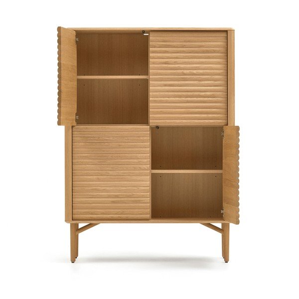 Natúr színű szekrény tölgyfa dekorral 104,5x144x40 cm Lenon – Kave Home-image-2