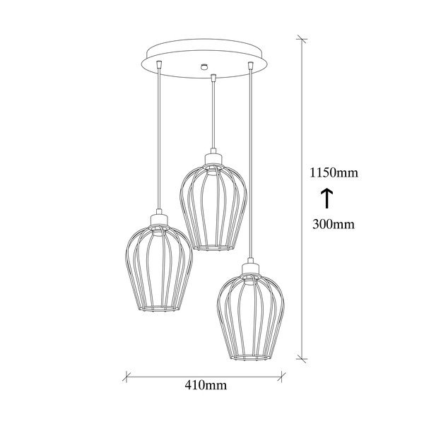 Tel fekete függőlámpa - Opviq lights-image-3