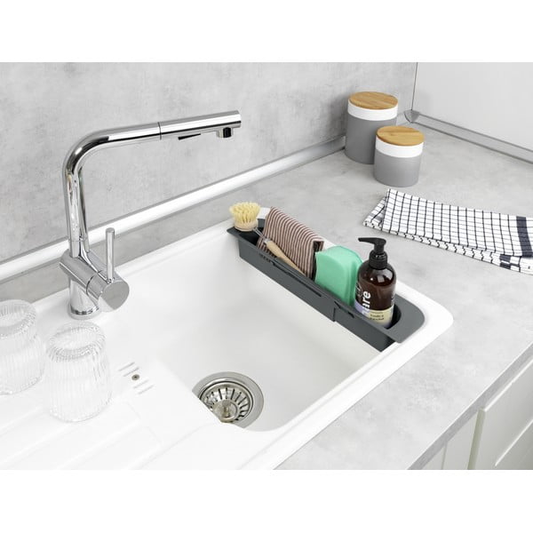 Szürke műanyag teleszkópos csepegtető mosogatóba 49,5x8,5 cm Fino – Wenko-image-1