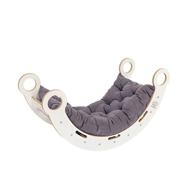 Fehér-szürke borovi fenyő hinta 39x75x38 cm Montessori – Meowbaby-image-2