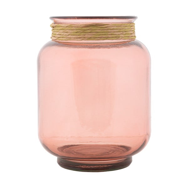 Rope Florero világos rózsaszín váza újrahasznosított üvegből - Mauro Ferretti