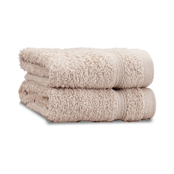 Bézs frottír pamut törölköző szett 2 db-os 30x30 cm Zero Twist – Catherine Lansfield