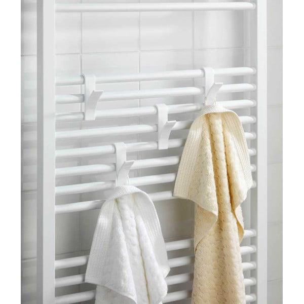 Fehér függő műanyag akasztó szett 2 db-os – Wenko-image-3