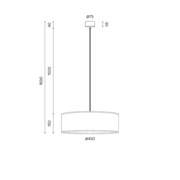TSURI XL függőlámpa diófa furnérból, ø 45 cm - Sotto Luce-image-2