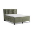 Zöld ágyneműtartós boxspring ágy 160x200 cm Puhala – Makamii
