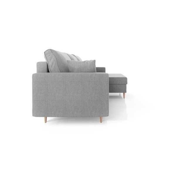 Aubrieta szürke kinyitható kanapé tárolóhellyel, jobb oldali kivitel - Mazzini Sofas-image-4