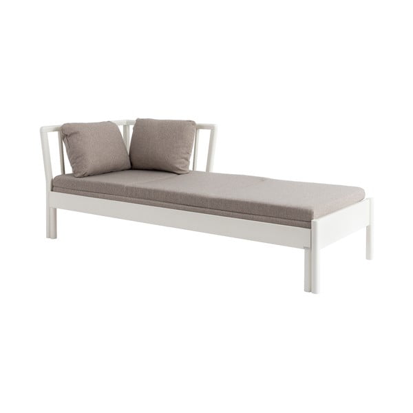 Franz fehér kinyitható kanapé szerkezete tömör nyírfából, szélesség 190 cm - Kiteen