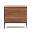 Natúr színű éjjeliszekrény diófa dekorral Vedrana – Kave Home