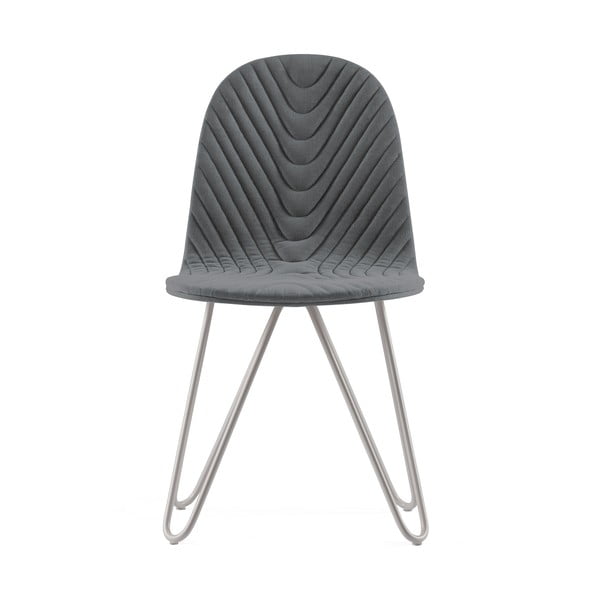 Mannequin X Wave sötétszürke szék fém lábakkal - Iker