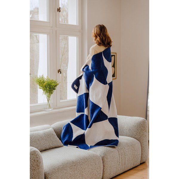 Kék-krémszínű takaró 150x200 cm Tul – noo.ma-image-1