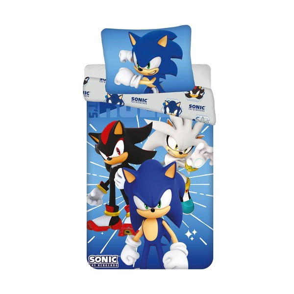 Kék egyszemélyes mikroszálas gyerek ágyneműhuzat 140x200 cm Sonic – Jerry Fabrics