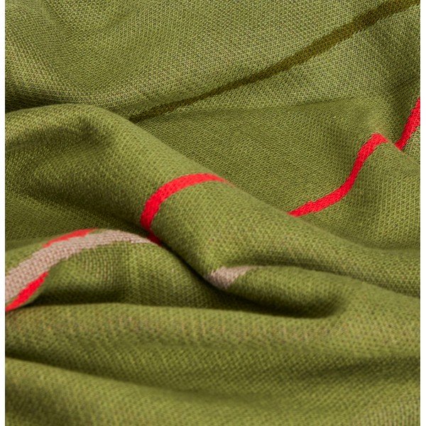 Zöld pamut takaró 200x140 cm Outline - Hübsch-image-1