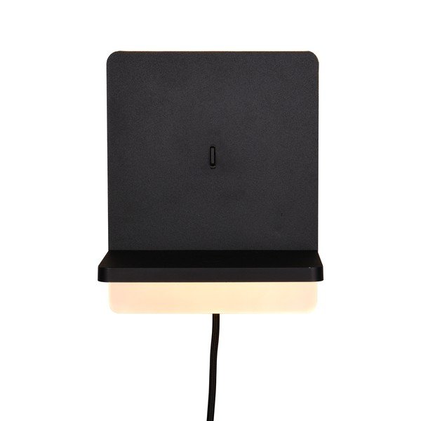 Matt fekete LED dimmelhető fali lámpa Fairfield – Trio-image-4