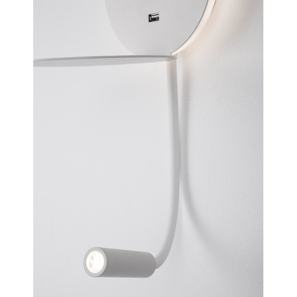 Fehér alumínium LED fali lámpa hajlítható szerkezettel-USB csatlakozóval Eclip – Nova Luce-image-4