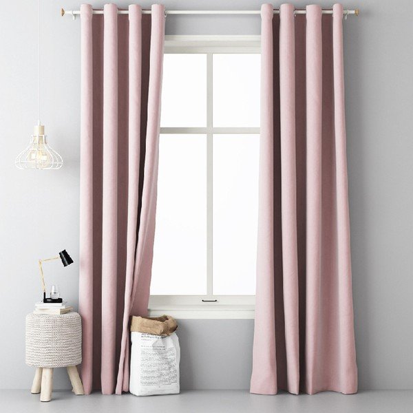 Laura púder rózsaszín függöny, 140 x 250 cm - Slowdeco