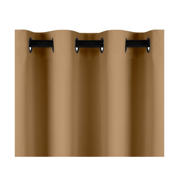 Eyelets Mustard mustárbarna sötétítő függöny, 140 x 245 cm - AmeliaHome-image-1