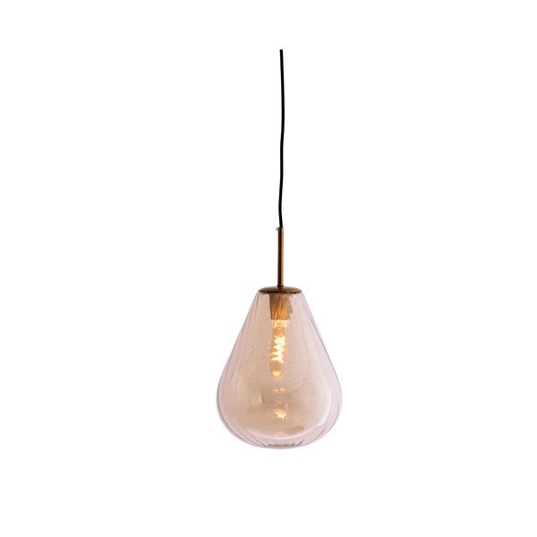 Borostyán színű függőlámpa üveg búrával Leona – Light & Living-image-1