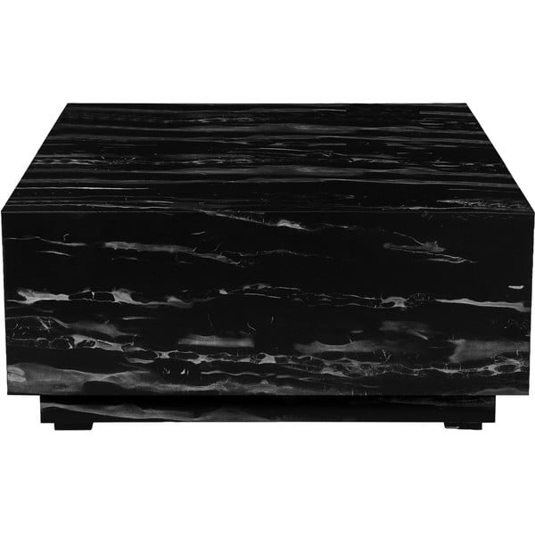 Fekete dohányzóasztal márvány dekorral 100x100 cm Vito - Støraa