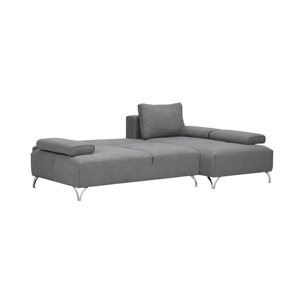 Virgo világosszürke kinyitható sarokkanapé, jobboldali - Windsor & Co Sofas-image-3