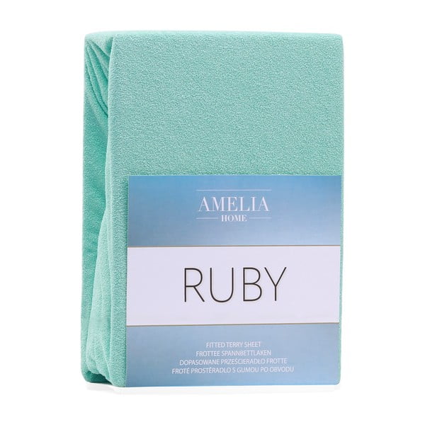 Ruby mentolkék gumis lepedő, 200 x 80-90 cm - AmeliaHome-image-2