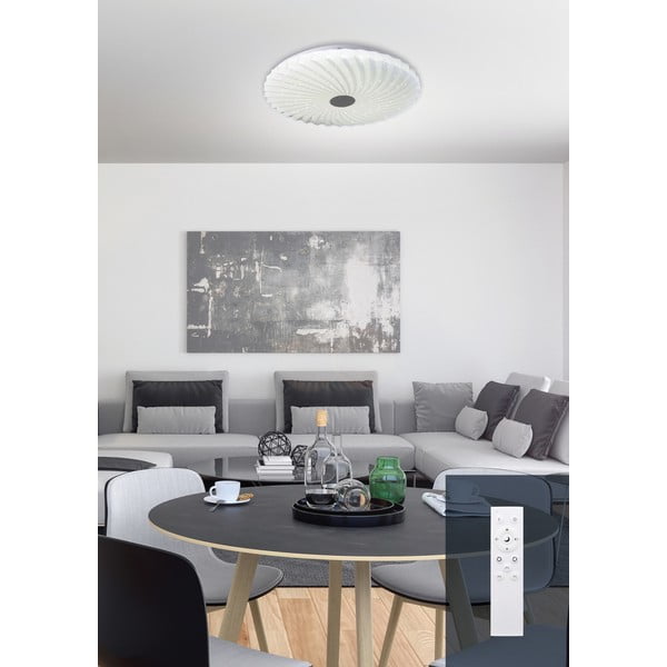 Fehér LED dimmelhető mennyezeti lámpa távirányítóval 38,5x38,5 cm Calipso – Candellux Lighting-image-1