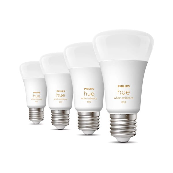 LED okos izzó szett 4 db-os E27, 9 W White ambiance – Philips Hue