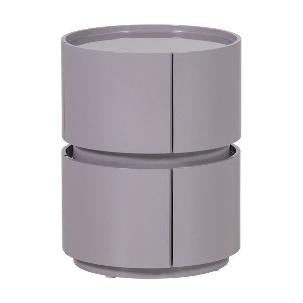 Világosszürke fényes éjjeliszekrény Lunex – WOOOD-image-4