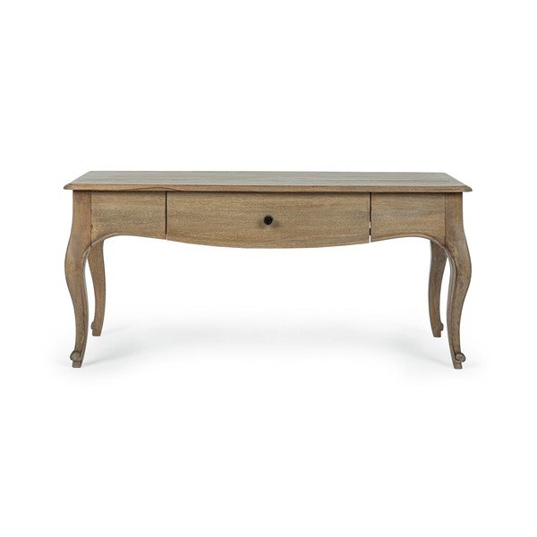 Sötét natúr színű mangófa dohányzóasztal 55x110 cm Domitille – Bizzotto-image-2