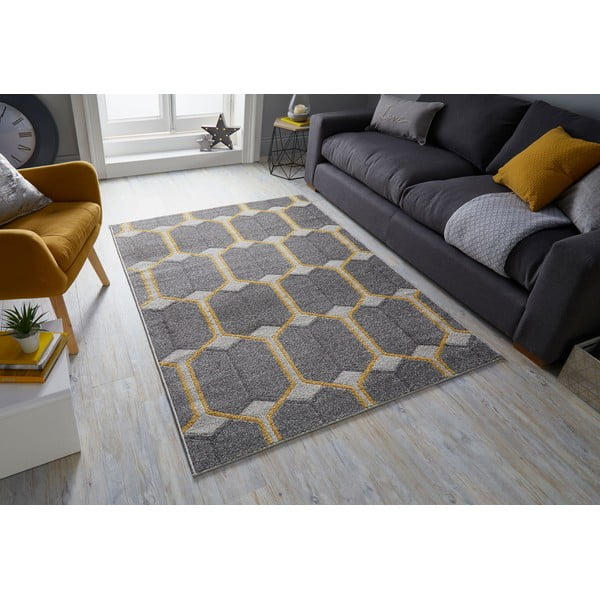 Urban Trellis szürke szőnyeg, 200 x 275 cm - Flair Rugs-image-4
