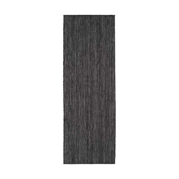 Fekete kültéri-beltéri futószőnyeg 80x250 cm Mira 1450 – Ayyildiz Carpets