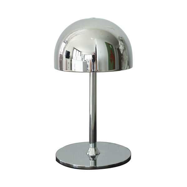 Ezüstszínű LED asztali lámpa távirányítóval, fém búrával (magasság 22 cm) Tim – Sirius