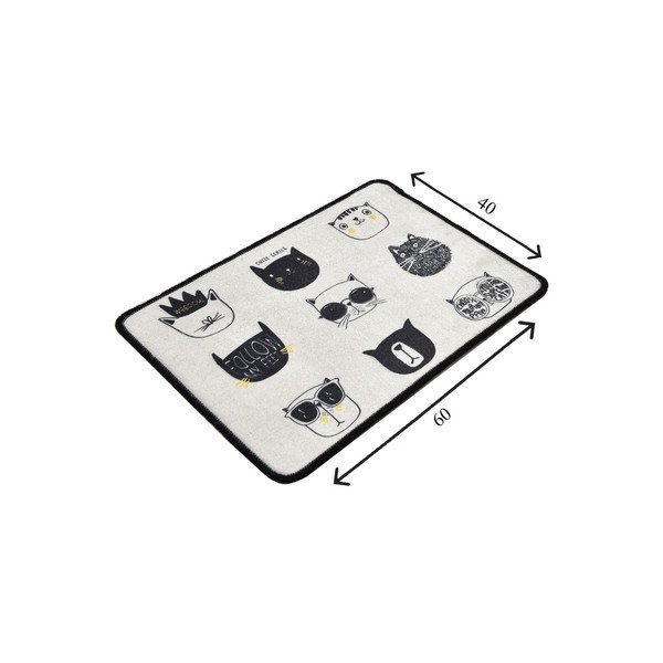 Fekete-bézs fürdőszobai kilépő 40x60 cm Cutie – Foutastic-image-4