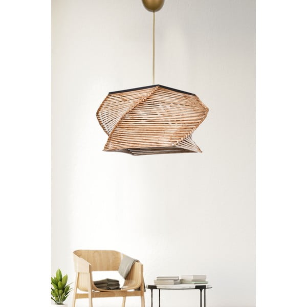 Világosbarna függőlámpa ø 36 cm – Opviq lights
