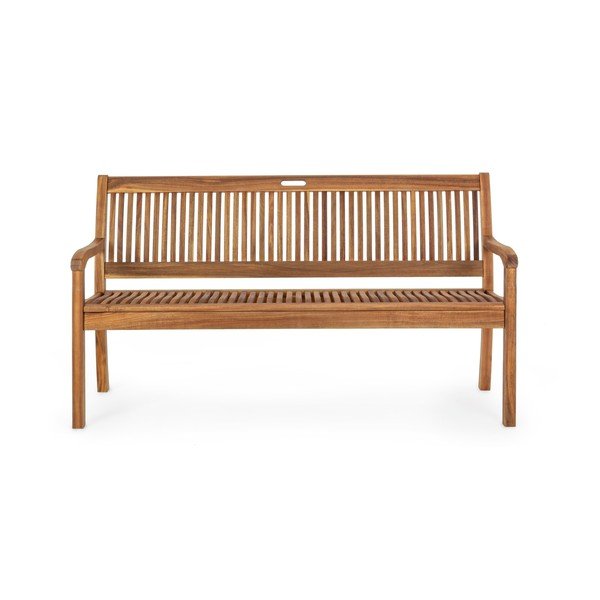 Natúr színű tömörfa kerti pad Noemi – Bizzotto